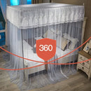 GobekUsa Lace Palace Mosquito Net Tent for Queen/Double Bed with Stainless Steel Frame