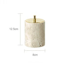 GobekUsa Beige Travertine Marble Bathroom Accessories Set - Soap Dispenser, Soap Dish, Reed Diffuser