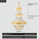 GobekUsa Crystal Chandelier: Villa High Living Room Luxury Lighting