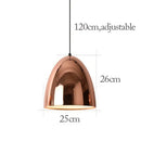 GobekUsa Rose Gold Pendant Lights Metal Hanging Fixtures for Dining Room Island Bar Decor