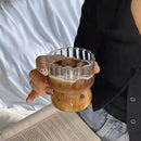 GobekUsa Clear Glass Coffee Cups Set of 6 - Heat-Resistant Vertical Design for Various Drinks