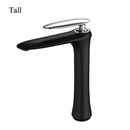 GobekUsa Black & White Brass Bathroom Faucet with Single Lever Control