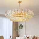 GobekUsa Crystal Rose Chandelier for Living Room Dining Bedroom 2024 French Light Luxury