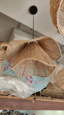 GobekUsa Japanese Hemp Knit Pendant Light E27 LED Lamp - Nordic Wabi Sabi Style