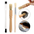 GobekUsa Coffee Machine Cleaning Brush Set: Wooden Grinder & Nylon Espresso Brushes
