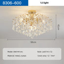 GobekUsa K9 Crystal Gold Chandelier Ceiling Light | Bedroom Home Decor LED Ceiling Lamp