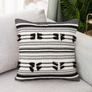 GobekUsa Geometric Tassels Cushion Cover - Yellow & Black Woven Home Decor Pillow