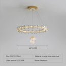 GobekUsa Gold Crystal Spiral Chandelier LED Pendant Lights for Home Decoration