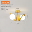 GobekUsa Black Gold Glass Ceiling Light: Modern Minimalist Indoor Lighting for Entryway Balcony