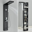 GobekUsa Black Massage Jet Rainfall Shower Panel with Temperature Display 5 Modes