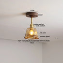 GobekUsa Glass Wood LED Ceiling Light Nordic Design for Living Room & Corridor