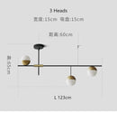 GobekUsa Glass Ball Linear Chandelier: Postmodern Style Kitchen & Hotel Art Light