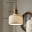 GobekUsa Japan Style Wood LED Pendant Light Fixture Clear Glass Adjustable Hanging Lamp