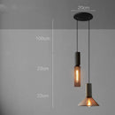 GobekUsa Industrial Cement Metal Pendant Light for Home & Dining, LED Hanging Lamp