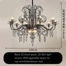 GobekUsa Baroque Black Candle Chandelier Pendant Lamp for Bedroom, Living Room & Restaurant