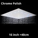 GobekUsa 16 Inch Stainless Steel Chrome Square Rainfall Shower Head for Bathroom