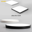 GobekUsa LED Ceiling Lights for Living Room Bedroom - Ultra-thin 5cm Iron Square Round Black/White