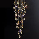 GobekUsa Elegant Crystal Chandelier for Living Room & Staircase Lighting
