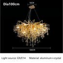 GobekUsa Crystal Ceiling Chandelier: Modern Luxury for Living, Dining, Bedroom, Hotel, Hall, Home Decor