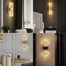 GobekUsa Crystal LED Wall Sconces | Modern Corrugated Design for Living Room, Bedroom, Aisle