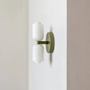 GobekUsa French Cream Double Headed Glass Wall Lamp for Bedroom and Living Room