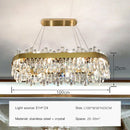 GobekUsa Luxe Crystal Chandelier: Elegant LED Indoor Pendant Light for Bedroom & Dining Room