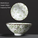 GobekUsa Blue & White Ceramic Kung Fu Tea Cup - Japanese Style Porcelain Sake Cups
