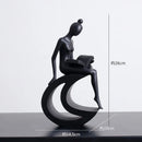 GobekUsa Abstract Resin Sculpture Modern Desk Decoration Minimalist Figures Ornaments