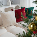 GobekUsa Christmas Cartoon Embroidered Pillow Cover Set for Festive Home Decor