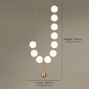 GobekUsa Golden Necklace Chandelier Luxury Ceiling Light for Staircase and Dining Room