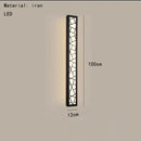 GobekUsa LED Rectangle Wall Lamp Warm Light 3000K for Parlor Room Stairs Sconce Black