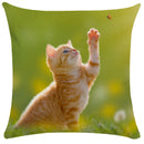 GobekUsa Bubble Black Cats Cat Pillow Cases Sofa Home Decor Custom Cushion Cover
