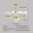GobekUsa Crystal Chandelier: Elegant European Garden Lamp for Living Room, Bedroom