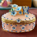 GobekUsa Enameled Metal Jewelry Trinket Box Figurines Hand Painted Storage Case