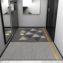 GobekUsa Grey Crystal Velvet Entrance Rug - Luxe Absorbent, Anti-Slip, Easy-Clean Living Room Carpet