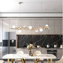 GobekUsa LED Caterpillar Chandelier: Stylish Long Pendant Lamp for Living Room, Restaurant, Hotel
