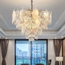 GobekUsa Crystal Leaves Chandelier: Elegant Postmodern Lighting for Living Room, Dining Room, Bedroom