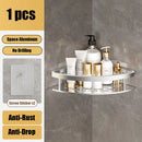 GobekUsa Aluminum Corner Shelf Organizer for Bathroom and Kitchen Storage