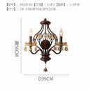 GobekUsa Crystal Candle Wall Lamp LED E14 Iron Art Living Room Bedroom Bar
