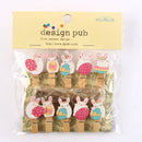 GobekUsa 50-Piece Mini Wooden Clips for Photos Crafts, 25mm Small Clothespin Decoration