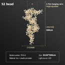 GobekUsa Ginkgo Biloba Chandelier: Elegant Duplex Living Room Hotel Lobby Pendant Light