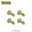 GobekUsa Bathroom Accessories Set: Rose Gold Chrome Hook, Brushed Gold Towel Rack, Stainless Steel Toilet Paper Holder