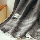 GobekUsa Double-Layer Warm Blanket: Flannel & Lamb Wool Sofa Blanket