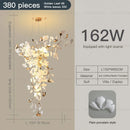 GobekUsa Gingko Leaf Ceramic Chandelier: Modern Nordic Living Room & Hotel Lobby Lighting
