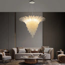 GobekUsa Glazed Gold LED Chandelier for Living Room Clubhouse Villa