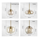 Nordic Glass Pendant Light With Iron Loft Frame