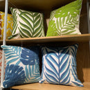 GobekUsa Leaf Embroidered Cotton Cushion Cover Set - Home Decor Pillow Covers 45x45
