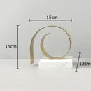 GobekUsa Golden Spiral Bookend Set with Marble Base for Stylish Desk & Library Decor