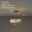 GobekUsa Crystal Ring Ceiling Lamp - Modern Luxury LED Chandelier for Master Bedroom & Living Room