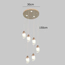 GobekUsa Crystal Chandelier, Stair Pendant Light, Living Room Lighting